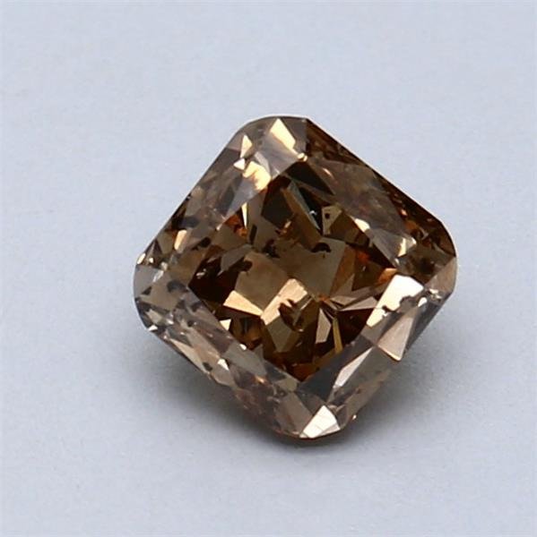 没有保留价 - 1 pcs 钻石 (天然色彩的) - 0.89 ct - 枕形 - Fancy deep 棕色 橙色 - SI2 微内含二级 - 国际宝石研究院(IGI) #1.0
