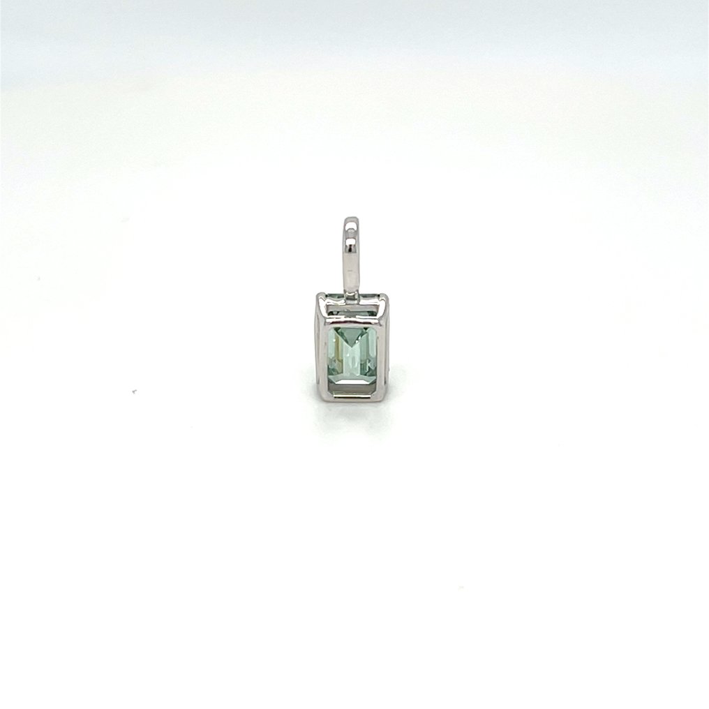 Ei pohjahintaa - Riipus - 14 kt. Valkokulta -  1.23ct. tw. Vihreä Timantti (Fancy-värinen laboratoriotimantti) #4.3