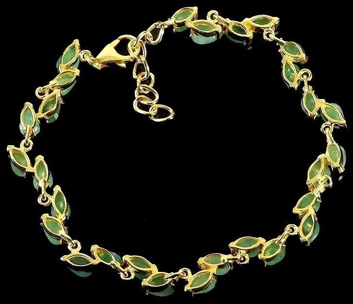 Ingen mindstepris - Armbånd Sølv Smaragd #2.1