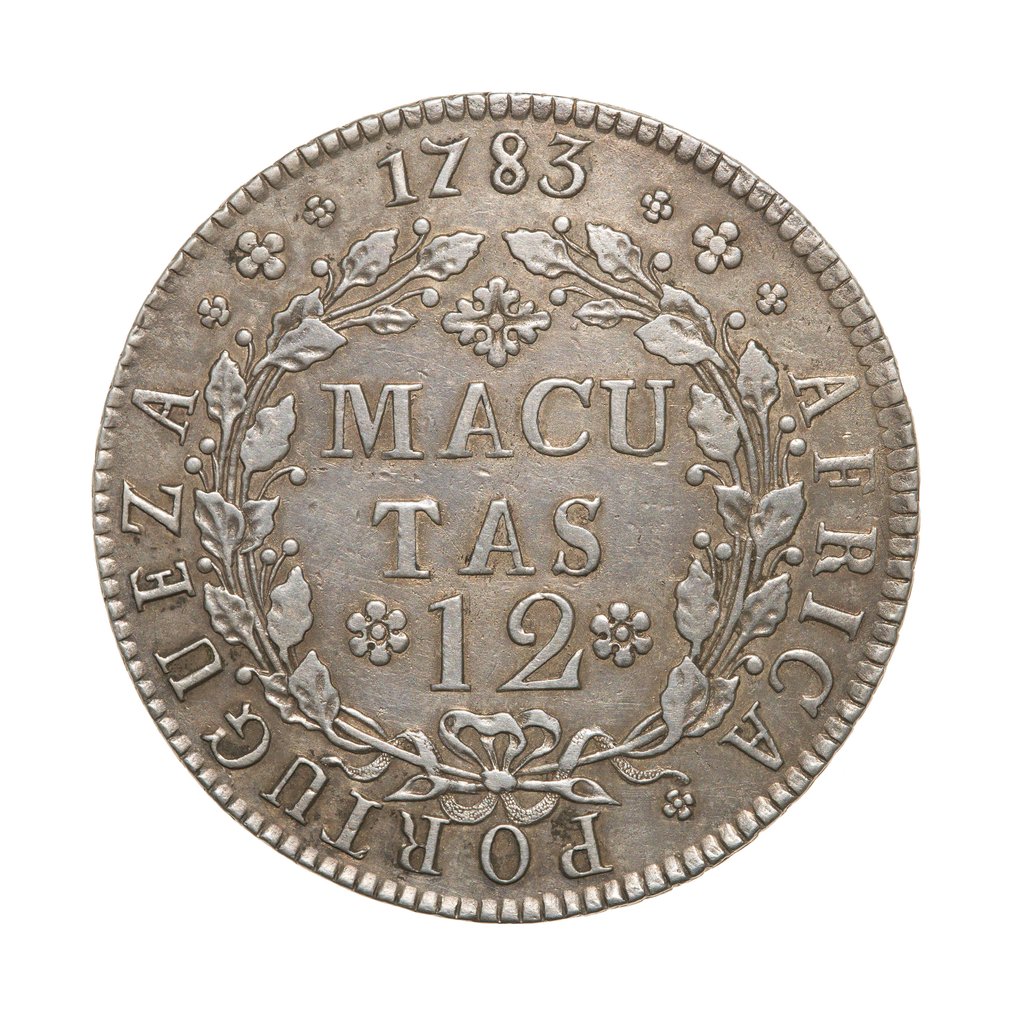 Angola portoghese. D. Maria I & D. Pedro III (1777-1786). 12 Macutas 1783 - Lisboa - Escassa #1.0