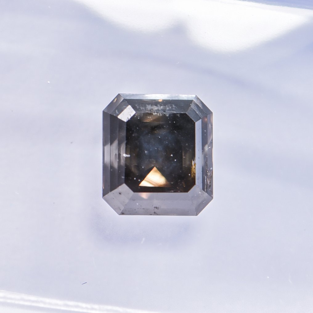 χωρίς τιμή ασφαλείας - 1 pcs Διαμάντι  (Φυσικού χρώματος)  - 1.12 ct - Σμαράγδι - Fancy dark Γκρίζο - SI2 - International Gemological Institute (IGI) - VG VG #1.0