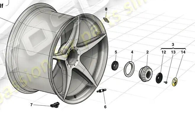 Car part - Ferrari - n.4 HUBCAP wheels Coppette ruota carbonio e alluminio FERRARI LAFERRARI 306689 - After 2000 #1.0