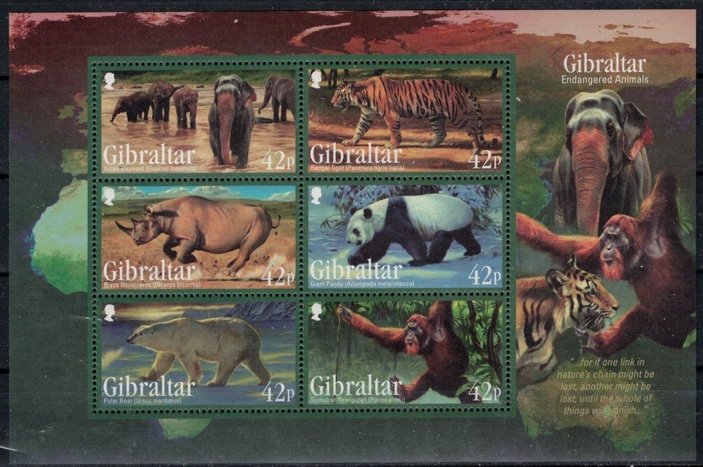 Γιβραλτάρ  - Ωραία συλλογή γραμματοσήμων, Gibraltar postfris. #3.2