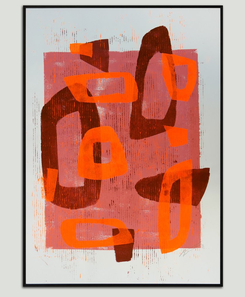 Ronald Hunter - Round & Round orange neon #2.1