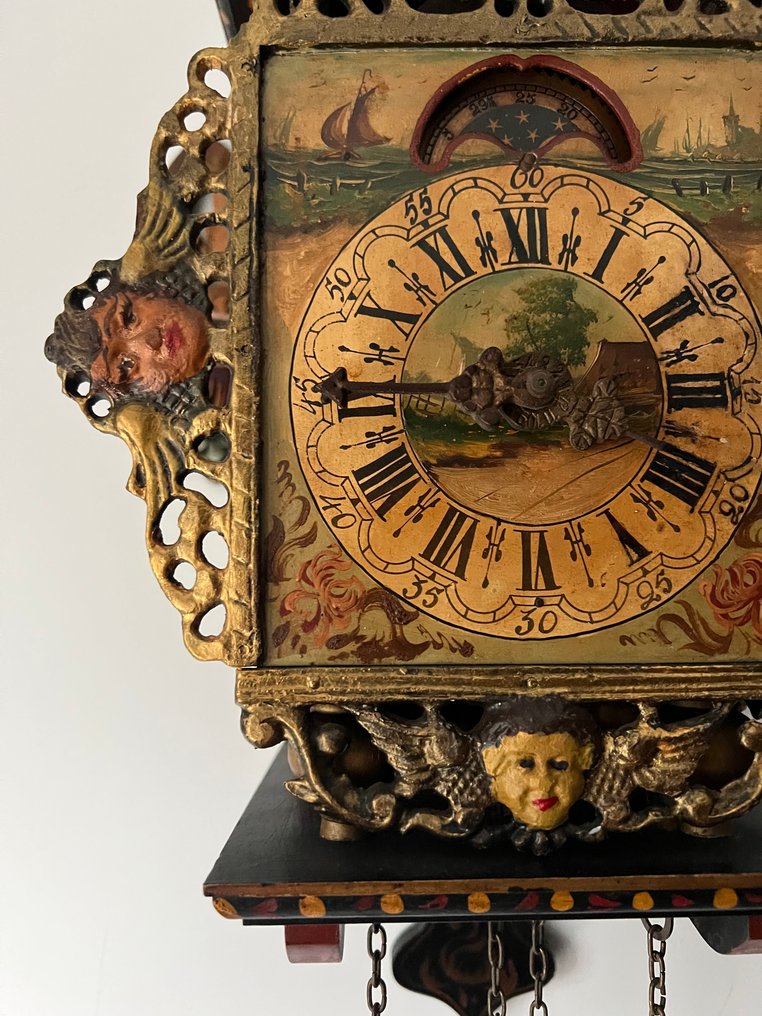 Frisian ρολόι καρέκλα -   Ξύλο, Ορείχαλκος - 1970-1980 #4.3