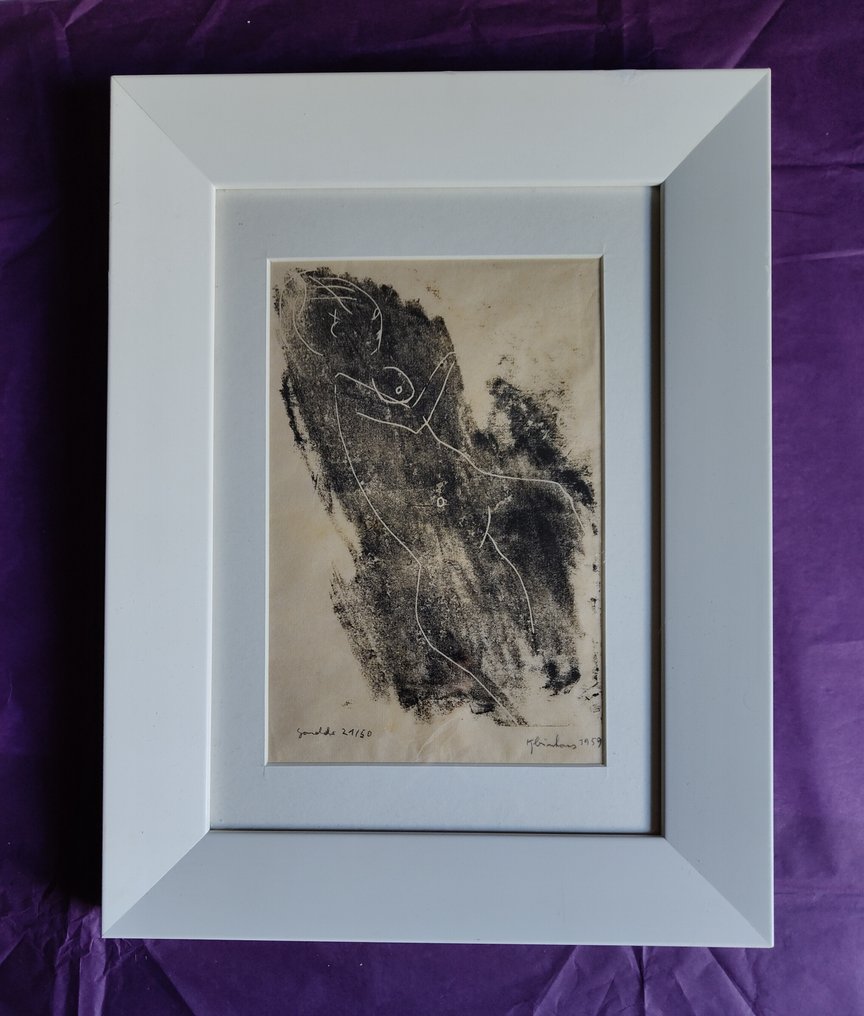 Bernhard Kleinhans (1926-2004) - Nude- litograph, handsigned and numb. 1959 #1.0