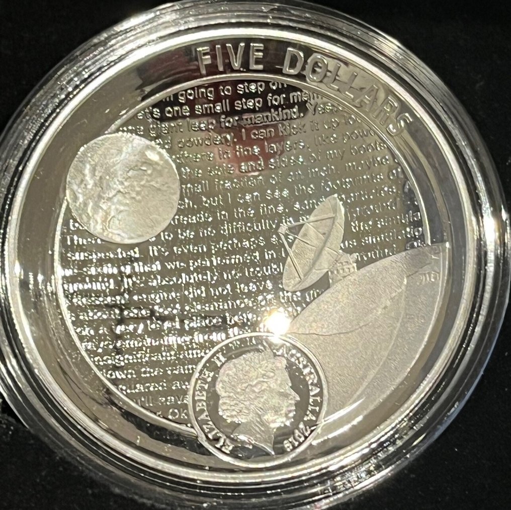 Αυστραλία. 5 Dollars/Half Dollar 2019 Proofset Apollo 11 Moonlanding  (χωρίς τιμή ασφαλείας) #2.1