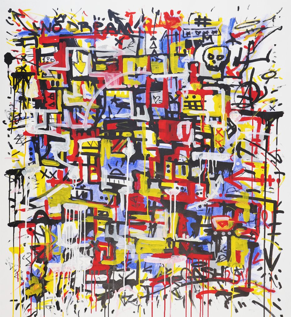 Omhie (1986) - System Overload - XL - Materic Neo-Expressionism · Street Art #1.0