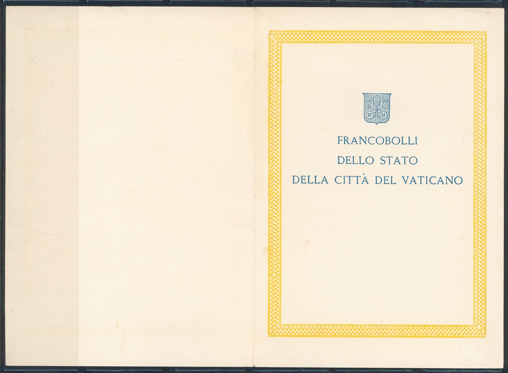 Vatican City  - Centenary of the Pontifical Stamp, Sheetlet No. 1 on a Vatican folder. #1.0