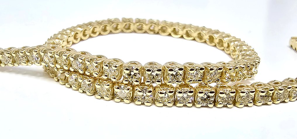 Zonder Minimumprijs - Armband - 14 karaat Geel goud - 1.90ct. tw. Diamant (Natuurlijk) - Diamant - geen reserve collectie vs #1.0