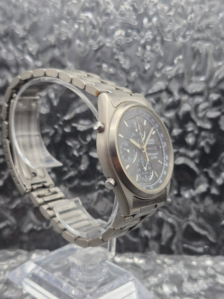 Seiko - Titanium Chronograph SQ100 - No Reserve Price - 7T32-F060 - Men - 1990-1999 #4.3