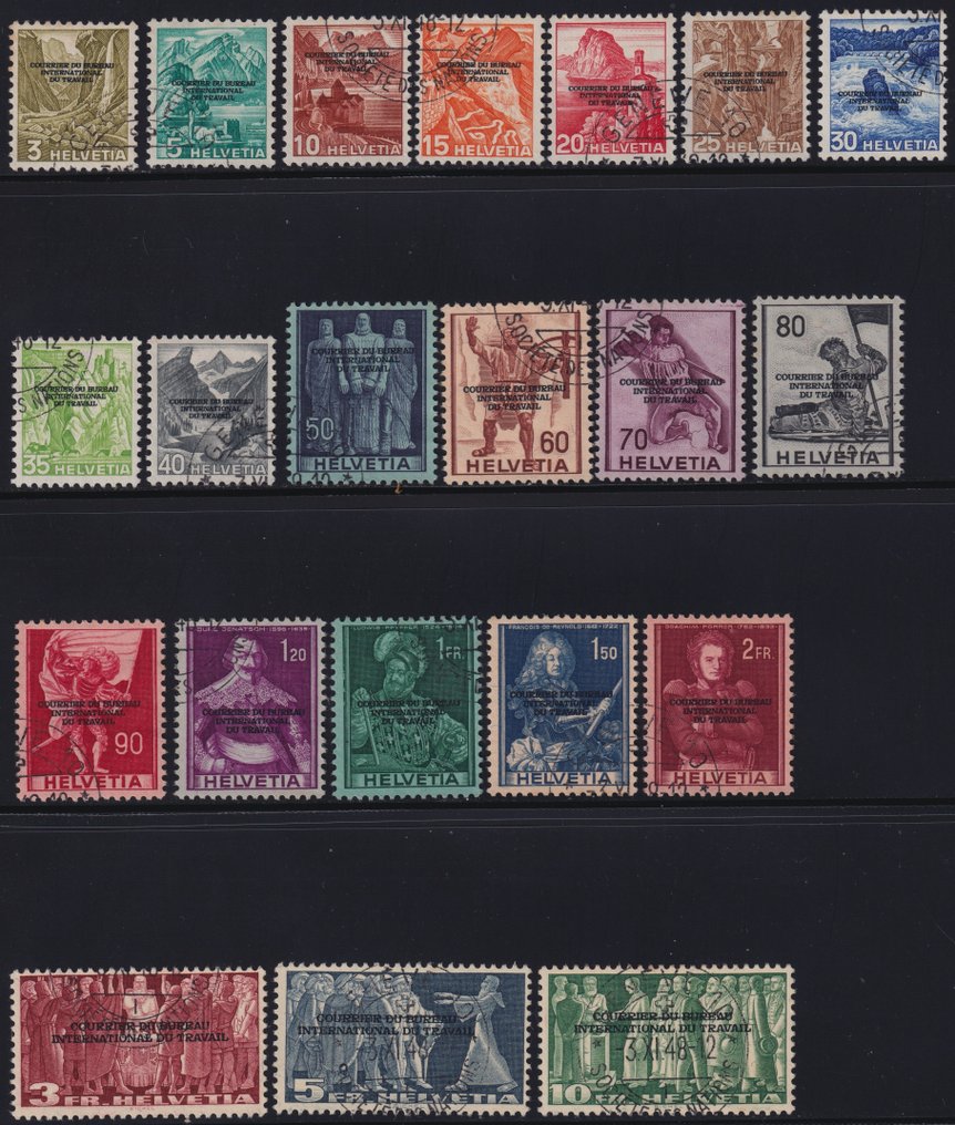 Ελβετία 1944 - Ολοκληρωμένη υπηρεσία courier εργασίας + όμορφο κομμάτι Unif.227/47 χρησιμοποιημένο SPL. #1.0