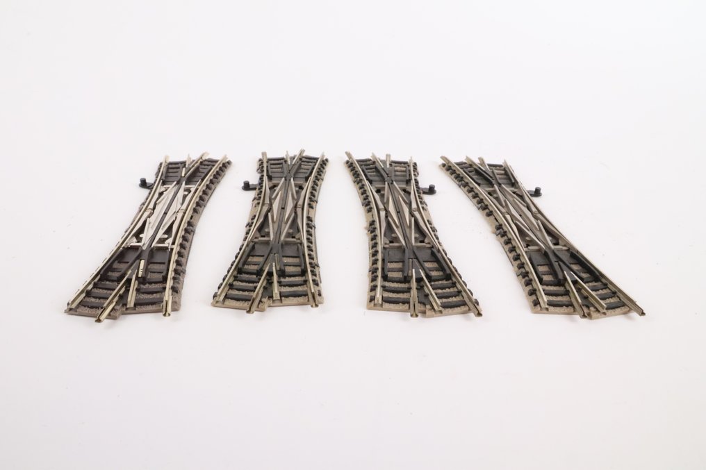 Fleischmann N - 9158, 9166L, 9167R - Model train tracks (5) - Crossings and three-way switch #3.2