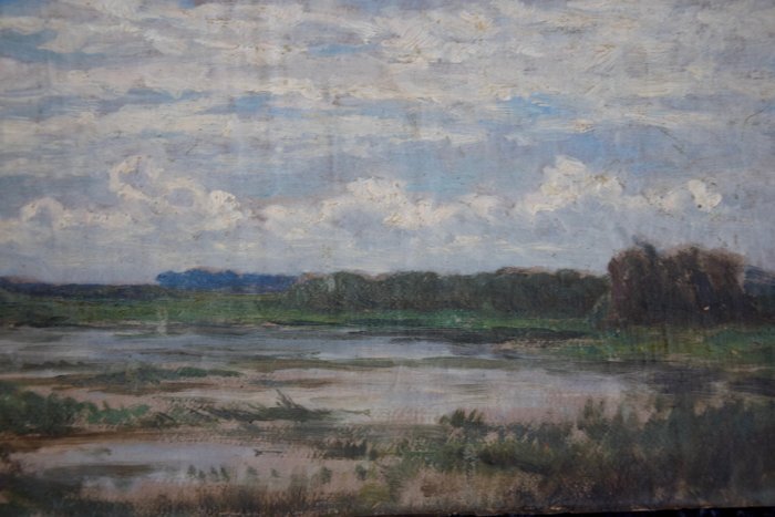 A. van Everdingen (1832-1912) - Polderlandschaft mit Mühlen - NO RESERVE #1.0