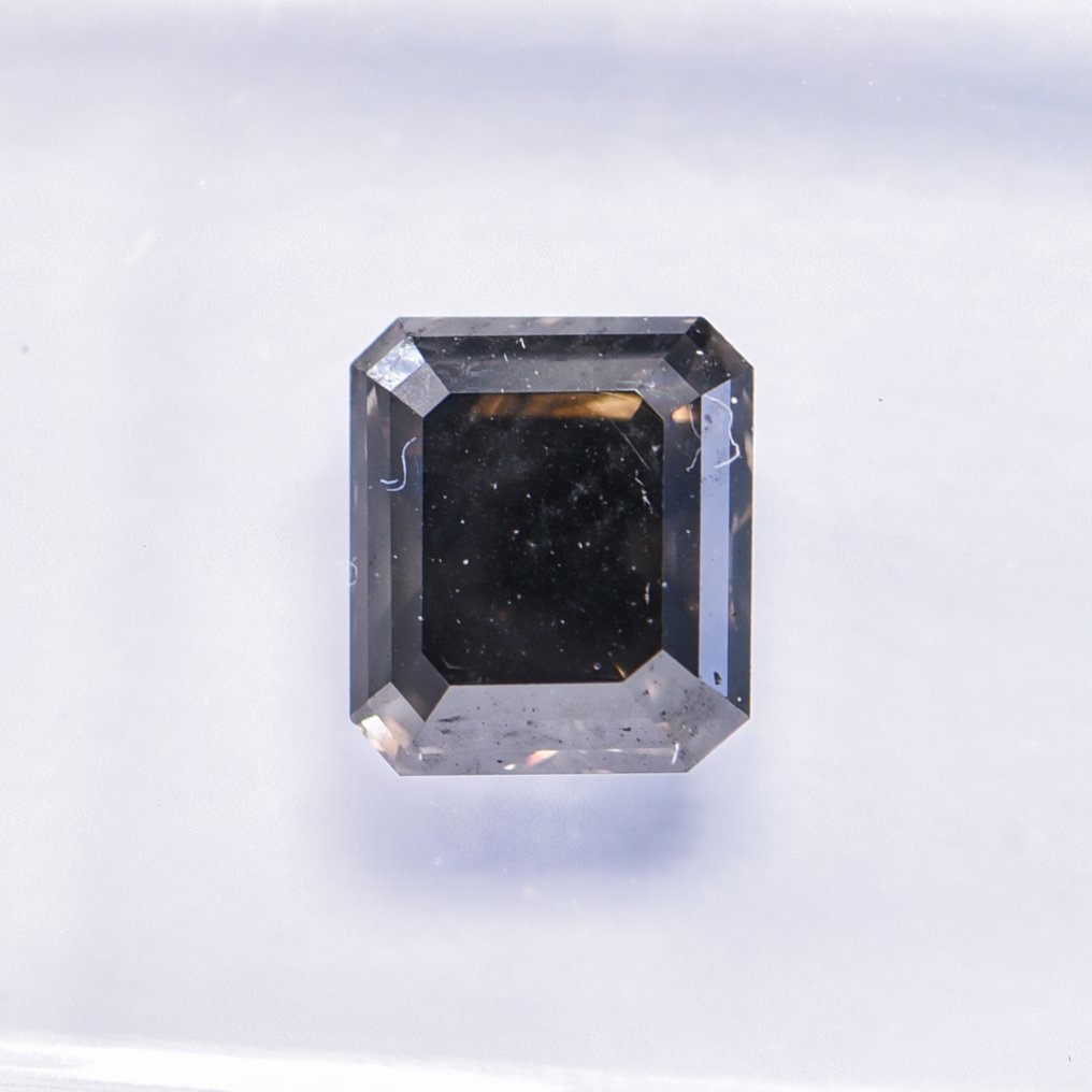 Nincs minimálár - 1 pcs Gyémánt  (Természetes színű)  - 1.26 ct - Smaragd - Fancy dark Szürke - SI2 - Nemzetközi Gemmológiai Intézet (IGI) - VG VG #1.0
