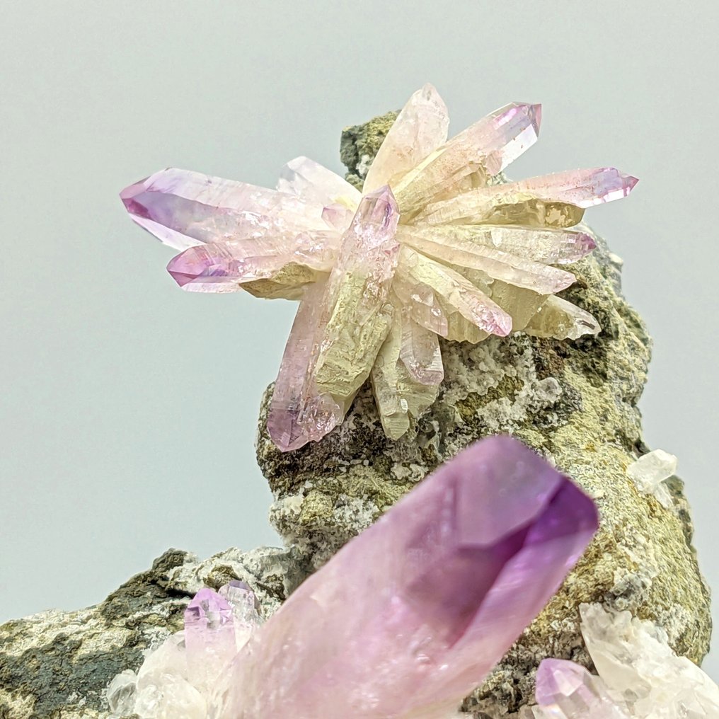 Fiore di AMETISTA VIOLA, Estetico, MESSICO Cristalli - Altezza: 95 mm - Larghezza: 75 mm- 151 g #2.1