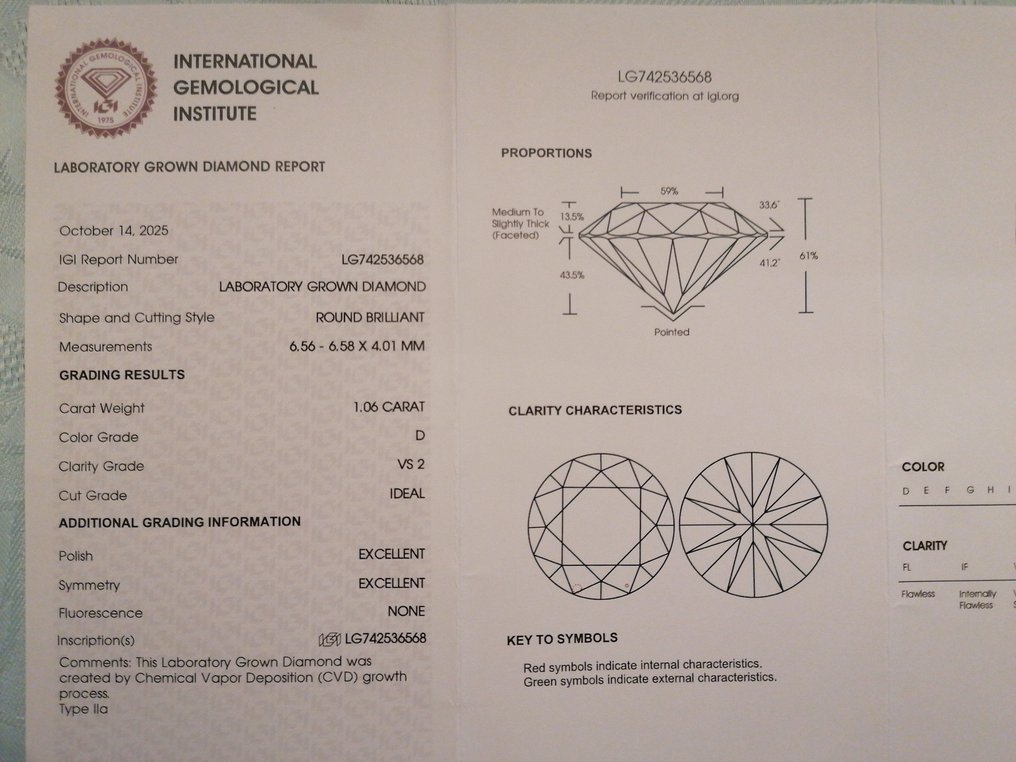 Ohne Mindestpreis - Ohrringe - 14 kt Gelbgold - 2.09ct. tw. Diamant (Laborgezüchtet (Lab Grown)) - D /E VS2 #3.2