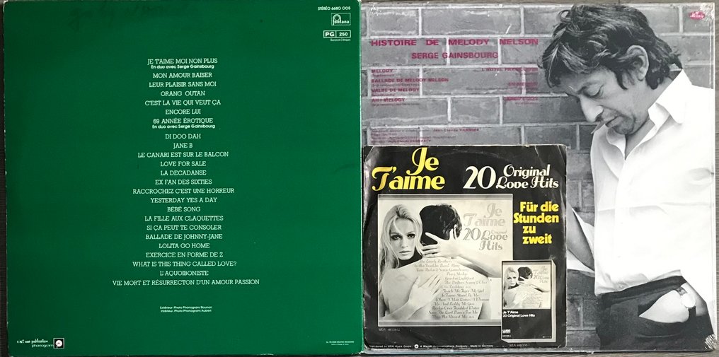 Jane Birkin & Serge Gainsbourg - Histoire De Melody Nelson - Je T'Aime Moi Non Plus + 1 Single 7" - Différents titres - Disque vinyle - Divers pressages - 1979 #2.1