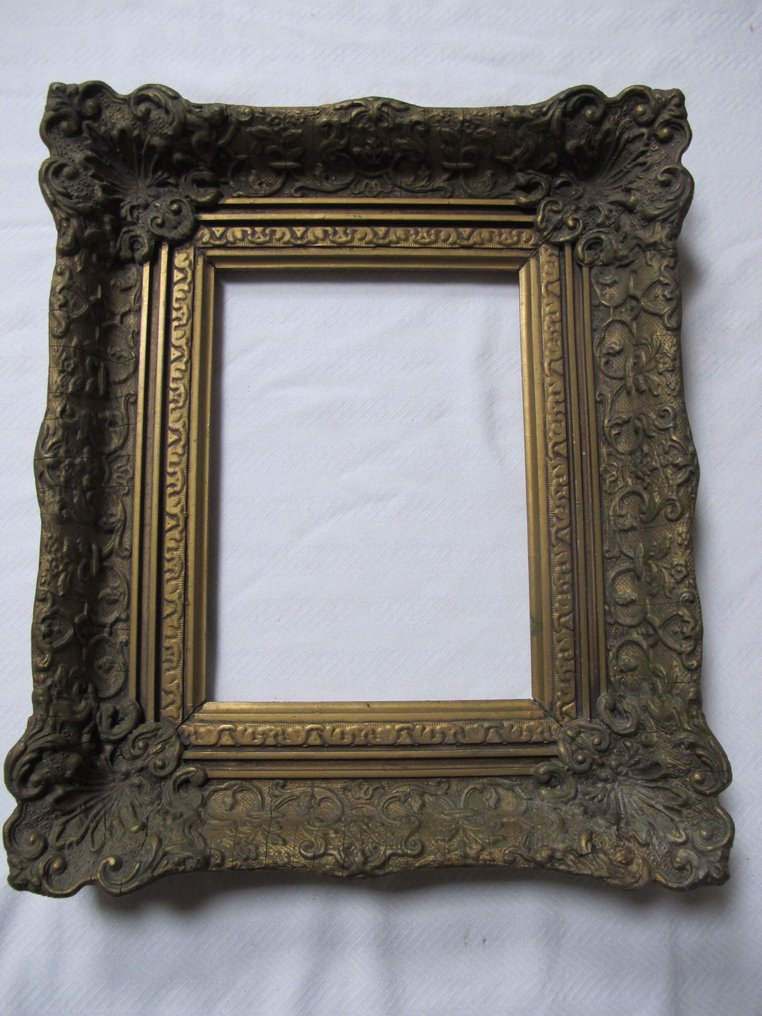 Frame (2)- Antique lists in Baroque style 1910 wood and plaster.  - Wood and plaster #4.3