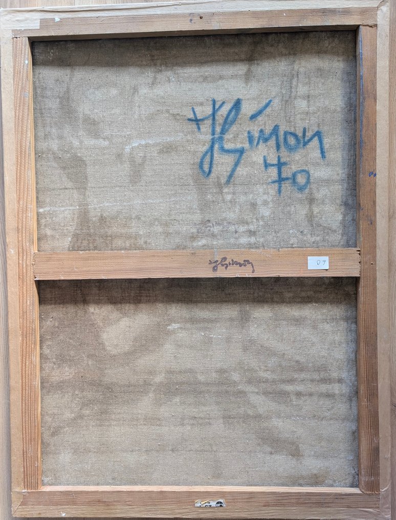 Jacques Simon (1942-1995) - Abstraction bleu et jaune #4.3