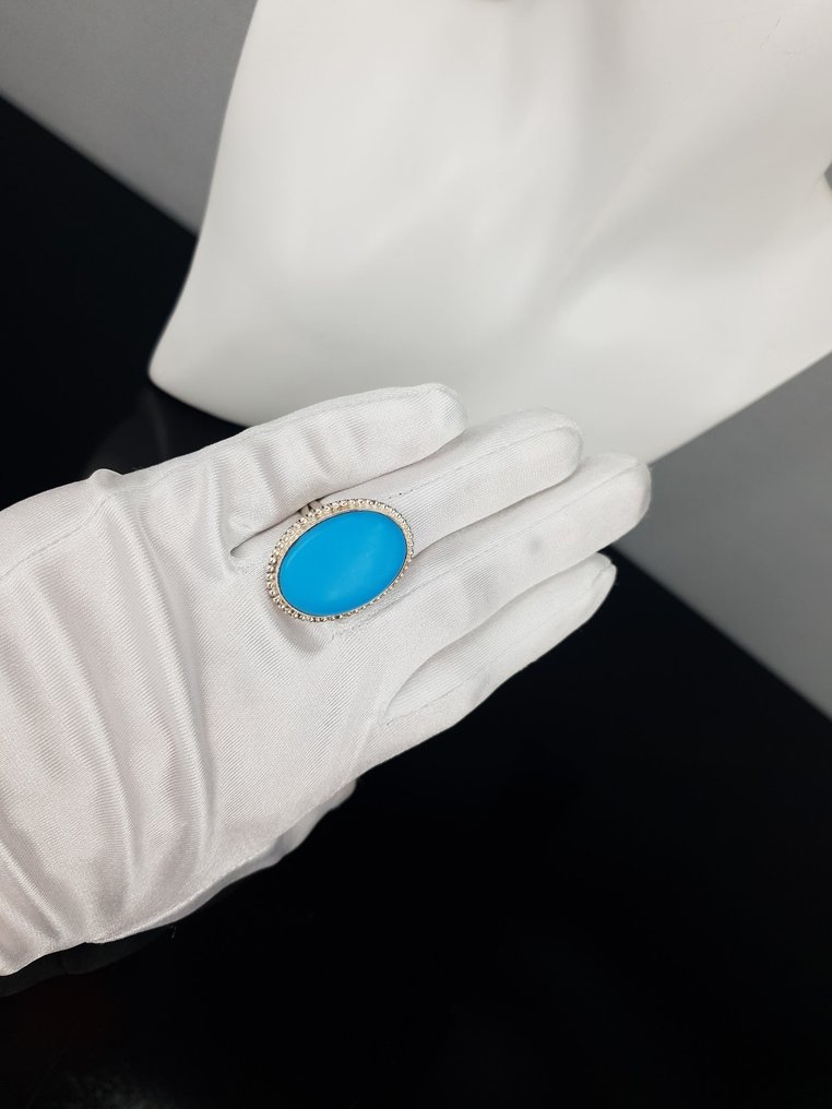 Φυσική Τουρκουάζ Sleeping Beauty Gemstone / Δωρεάν Αποστολή - Δαχτυλίδι #3.2