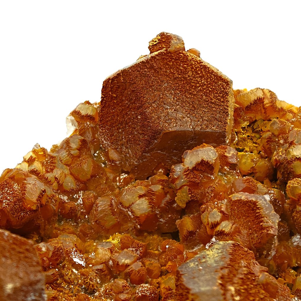 橙色方解石，大晶体，法国 水晶矩晶体 - 高度: 104 mm - 宽度: 77 mm- 556 g #2.1