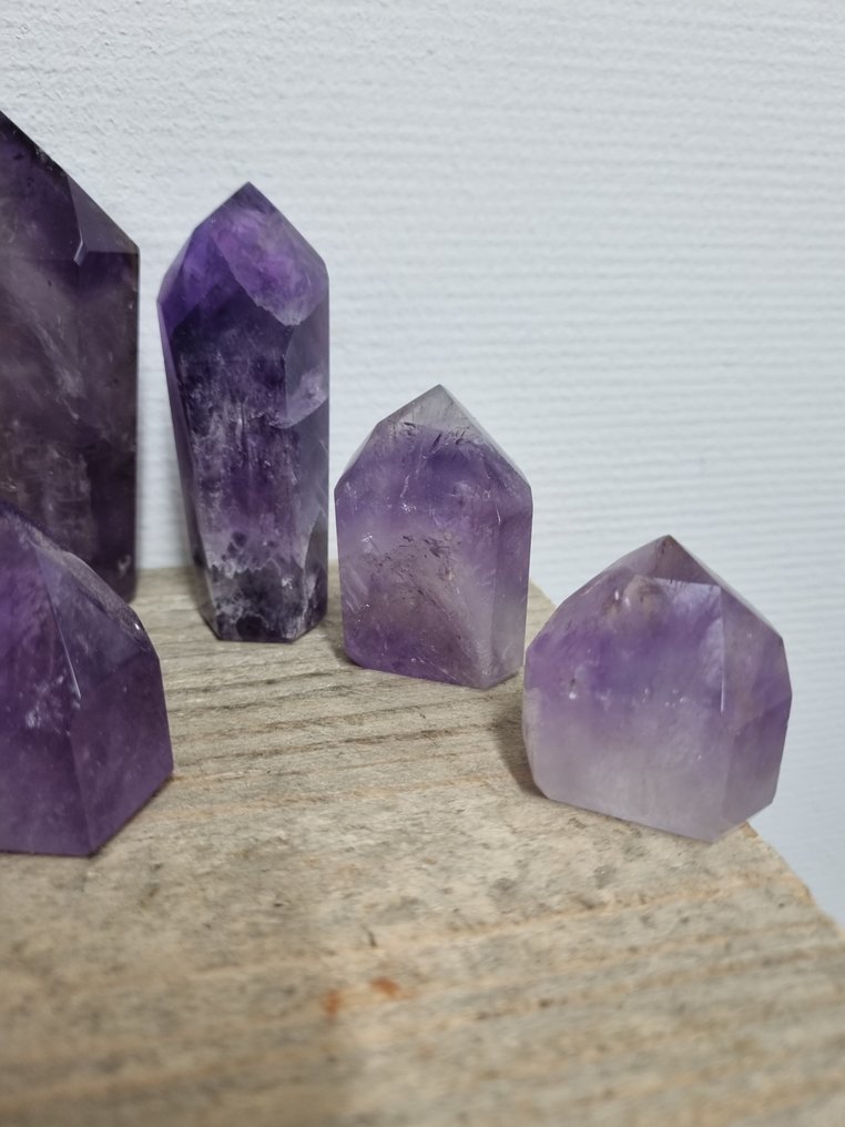 HQ 紫水晶点数 - 9.3 - 3.6 厘米 水晶点- 654 g - (7) #3.2