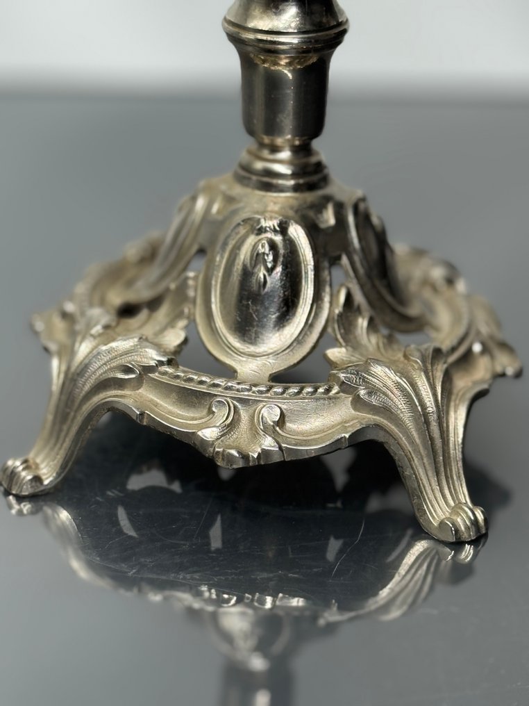 Val Saint Lambert - Charles Graffart & René Delvenne - 餐桌中央装饰 - 竹制书架与星星 - 水晶, 金属 - 稀有的VSL架子 #2.1