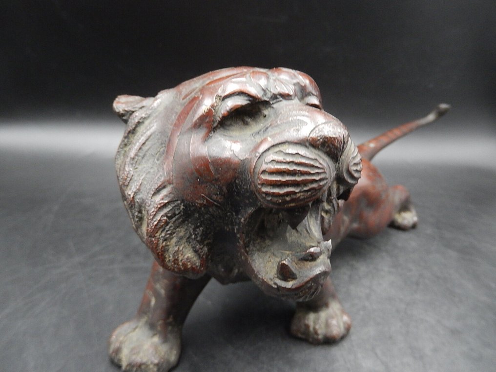 装饰饰品 - 铜制老虎雕像 - 日本 #4.3