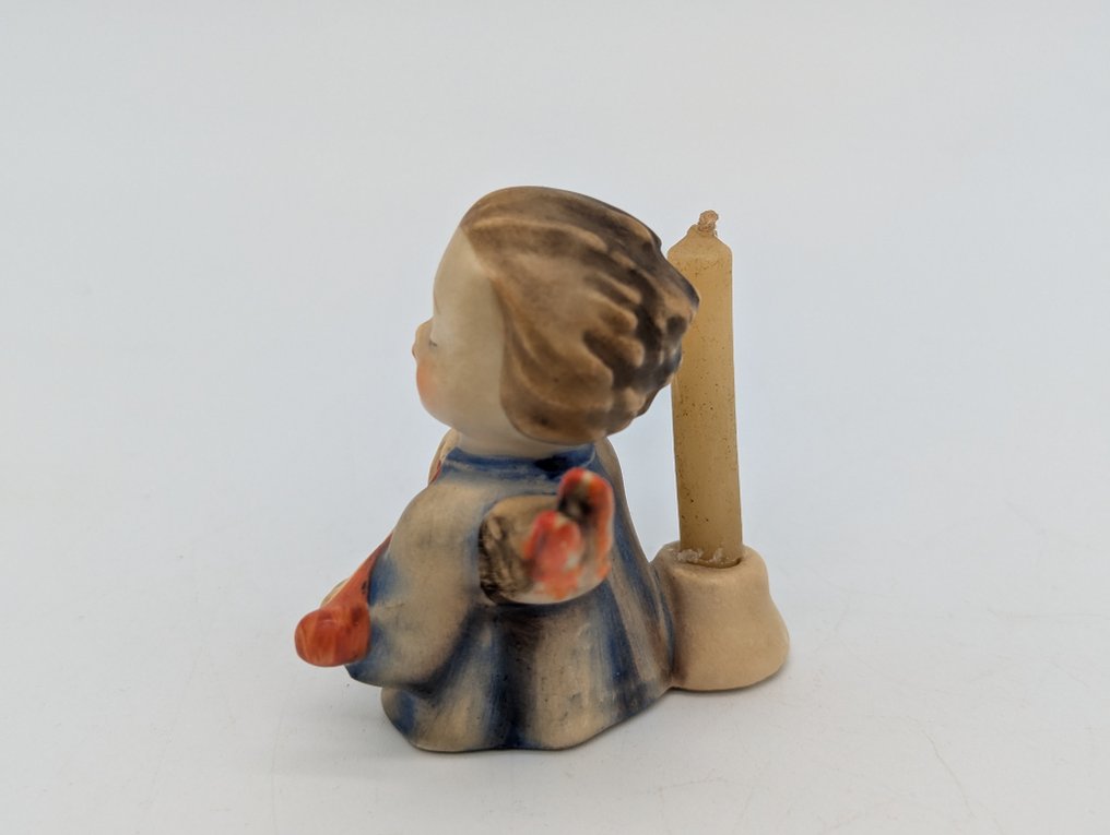 小雕像 - Engel mit Laute und Kerzenhalter - 瓷器 #2.1