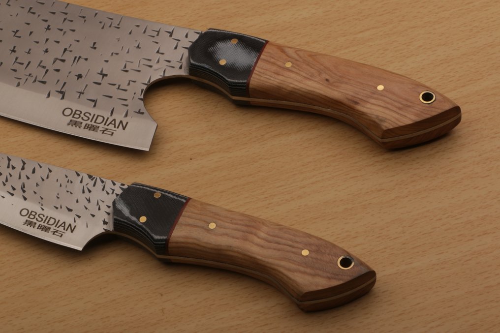 Obsidian - Μαχαίρι κουζίνας - Kitchen knife set -  Παρουσίαση της σειράς Obsidian Custom Made Range Chef Knives Traditional Craft - Εξειδικευμένο Χάλυβα - Γαλλία #3.2