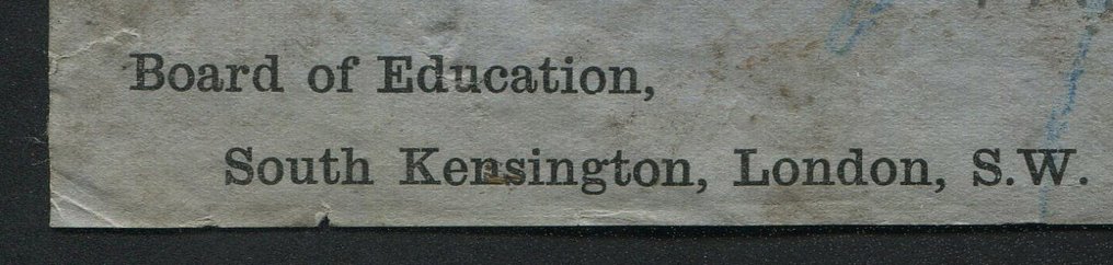 Μεγάλη Βρετανία 1890/1891 - Αρχική ετικέτα διεύθυνσης Διοικητικό Συμβούλιο Εκπαίδευσης με κρατικά τεμάχια frankering. - Stanley Gibbons nr O68 (2) and O70 #2.1