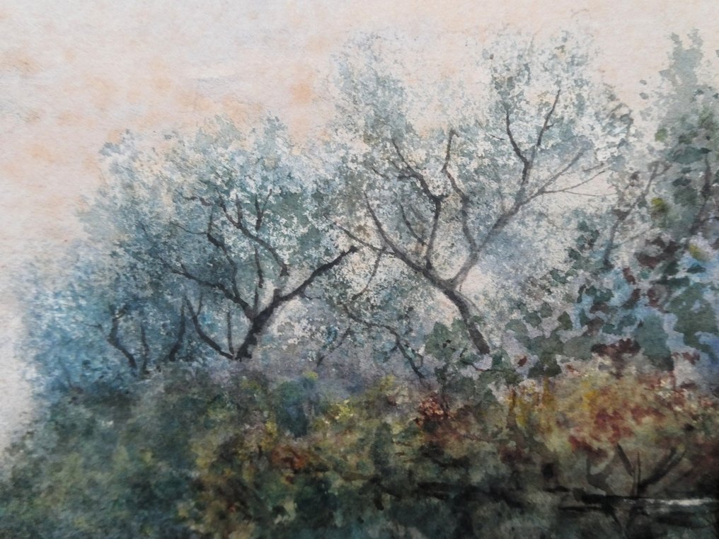 Giuseppe Ferrarini (1846 - après 1896) - Le sentier dans les bois #3.2