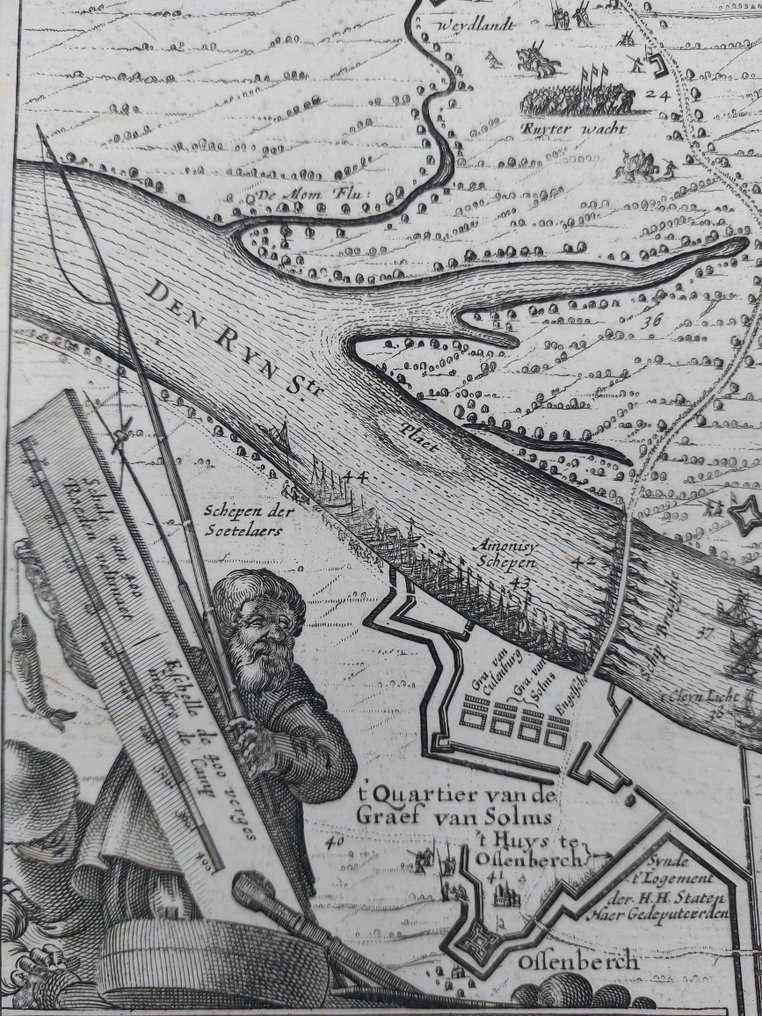 Tyskland - Rhijnberg; J. Blaeu - Obsidio Rhinbercae - 1551-1560 #4.3