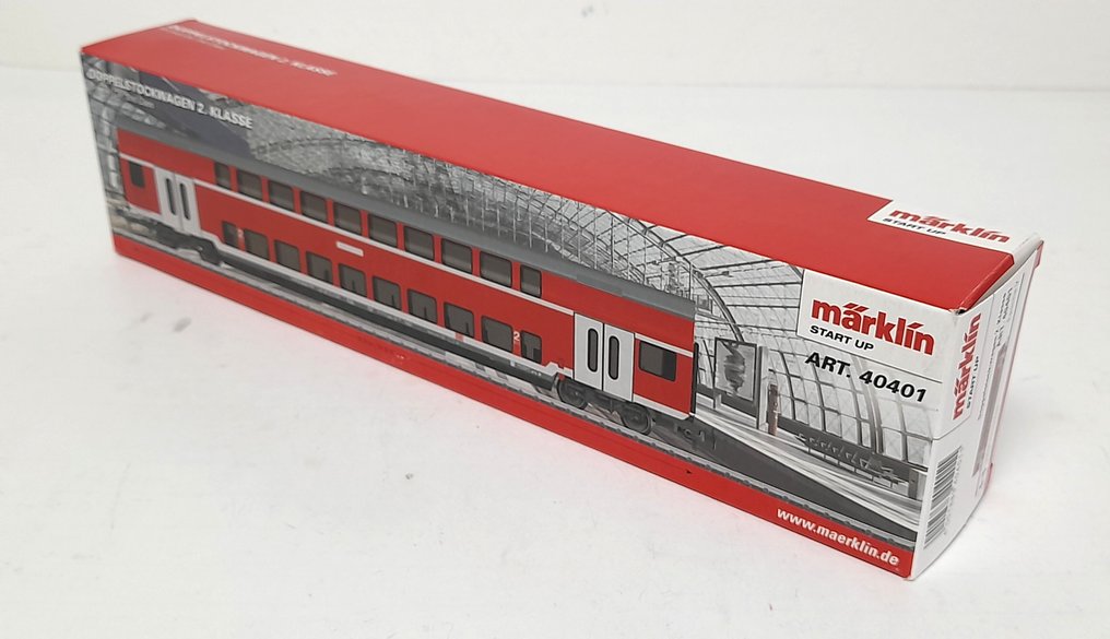 Märklin H0 - 40401 - Modeltog passagervogn (1) - Märklin Start up - Regional Express Dobbeltvogn 2. klasse - Deutsche Bahn AG #4.3