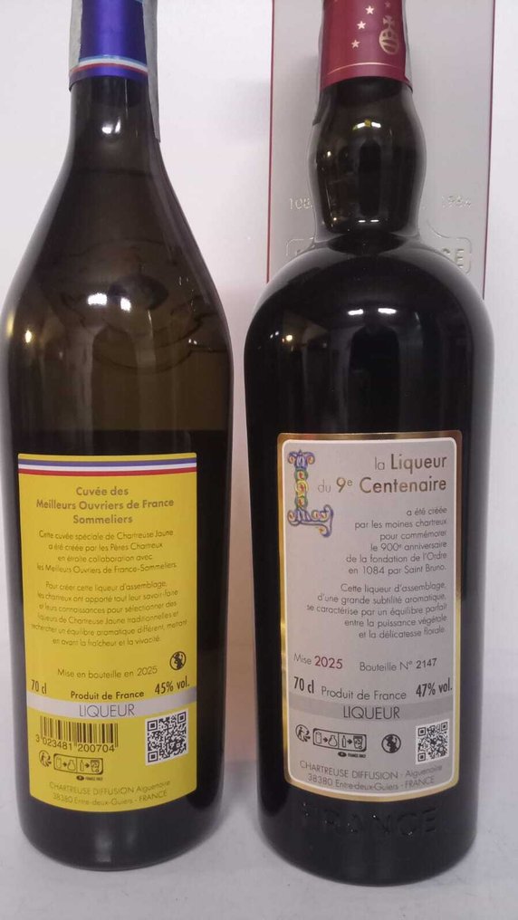 Chartreuse - MOF Meilleurs Ouvriers de France + Liqueur du 9e Centenaire - b. 2025 - 70cl - 2 bottles #4.3