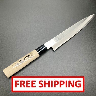 越後玉三郎(Echigo Tamasaburo) Handcrafted by master artisans - Μαχαίρι κουζίνας - 柳刃包丁 (Yanagiba knife) - ΔΩΡΕΑΝ ΜΕΤΑΦΟΡΙΚΑ - ανοξείδωτο ατσάλι, Ξύλο - Ιαπωνία #1.0