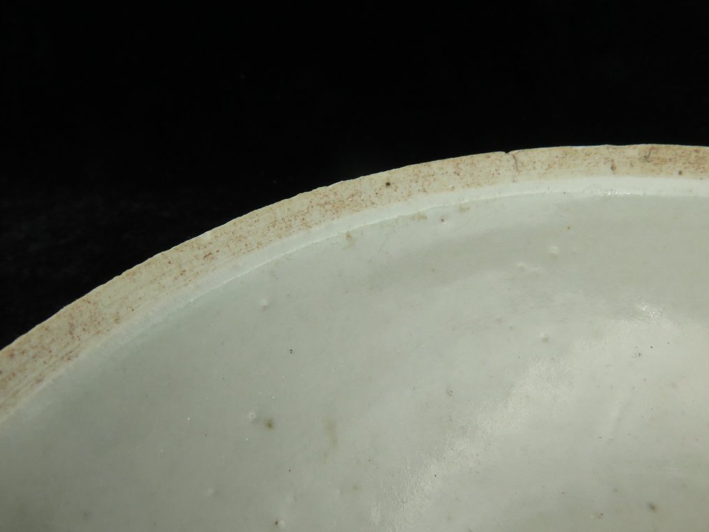 Chinois ancien Dynastie Yuan (1271 - 1368 après J.-C.) Bol en porcelaine décoré - 14 cm (Sans Prix de Réserve) #4.3