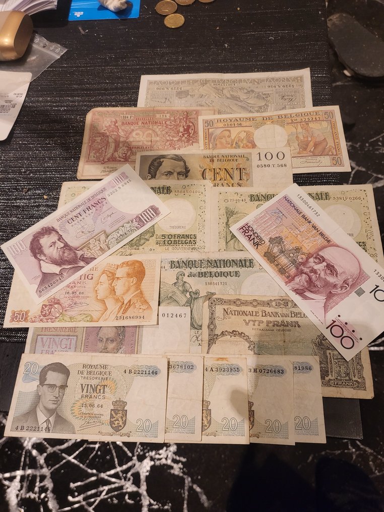 België. - 17 banknotes - various dates  (Zonder minimumprijs) #1.0