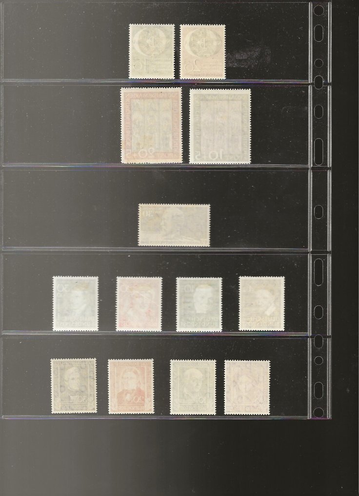 德國 1948/1955 - 有趣的邮票选择，来自该时期的完整系列。 - Unificato #1.0