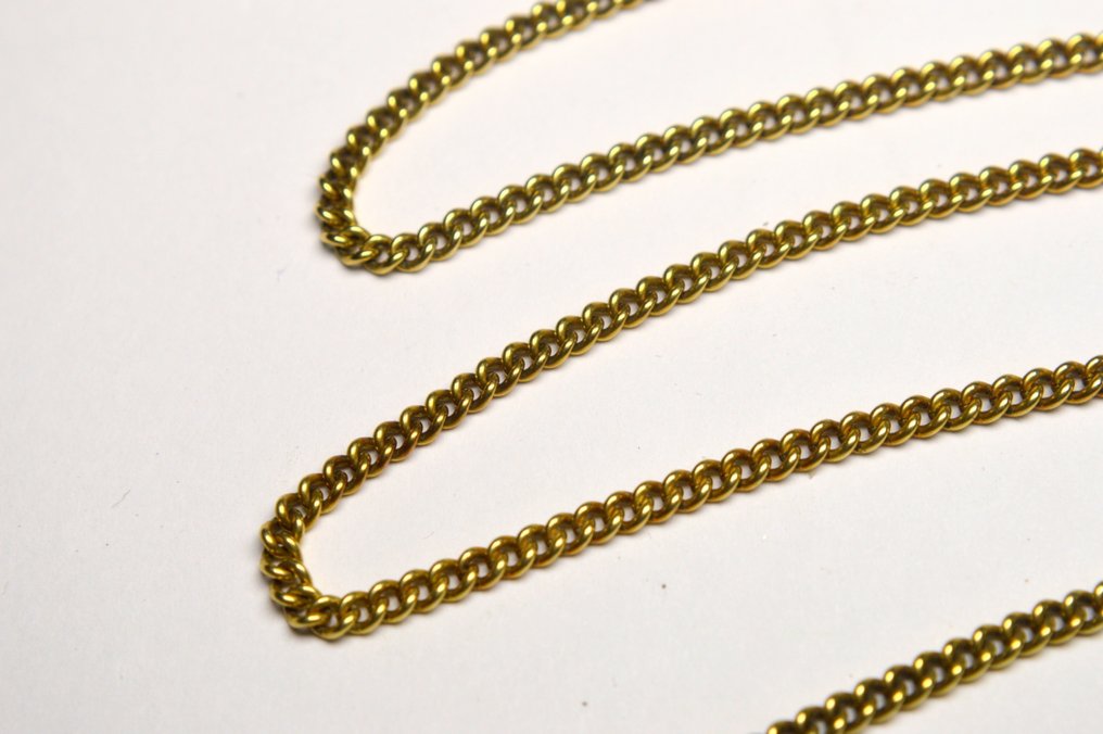 14 carats - Or jaune - Chaîne - Porte-fob de montre de poche 585 #2.1