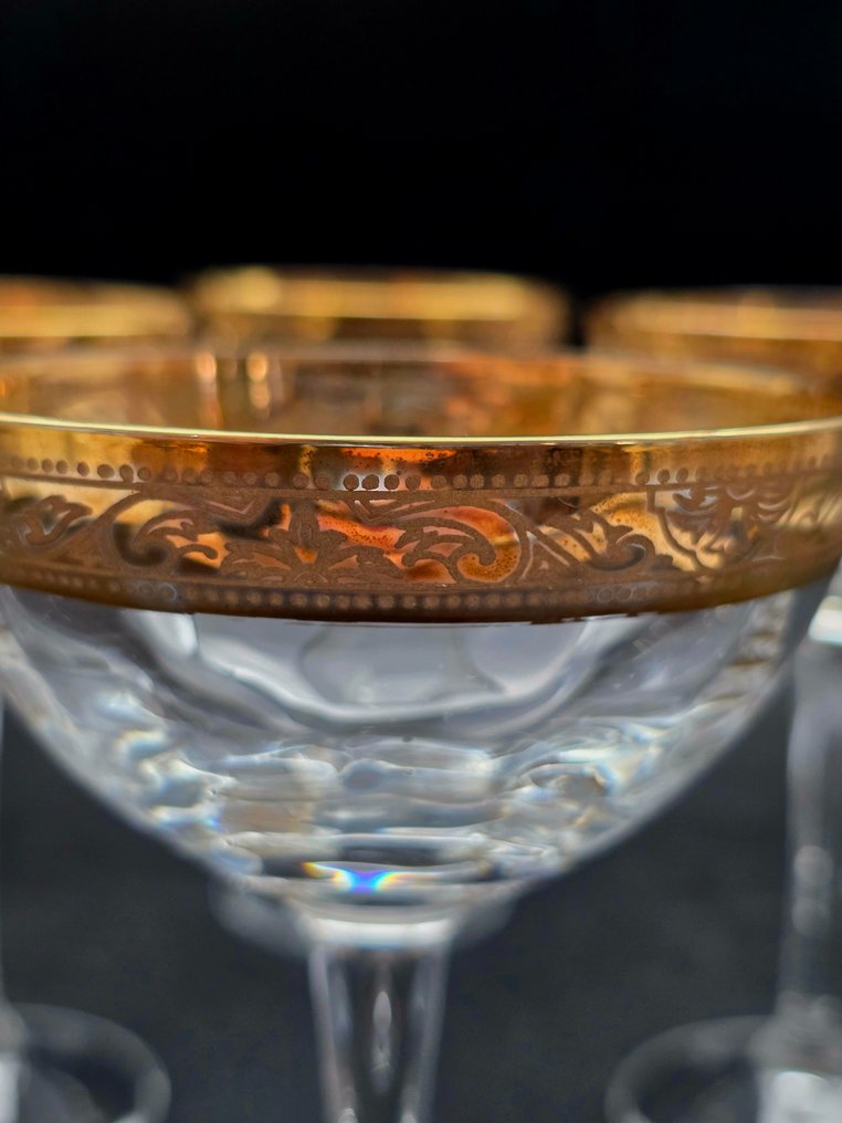 Cristalleria Fratelli Fumo - Ποτήρι σαμπάνιας (6) - Κρύσταλλο, Χρυσός #4.3