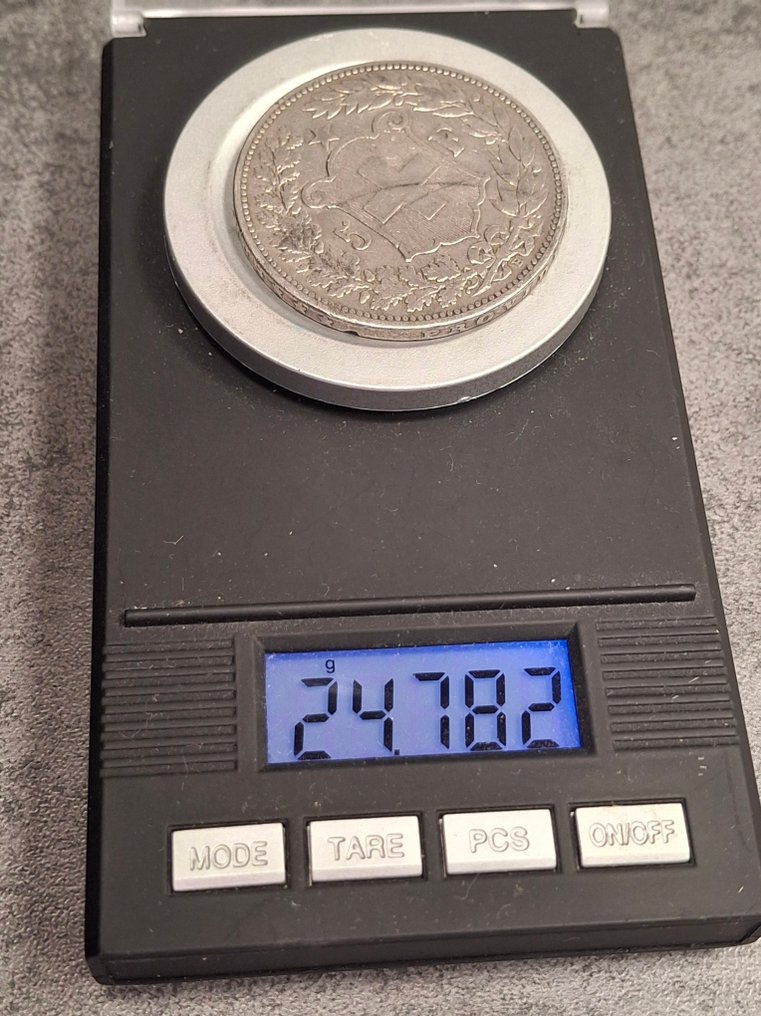 Svájc. 5 Francs 1892-B Helvetia (Nincs minimálár) #2.1