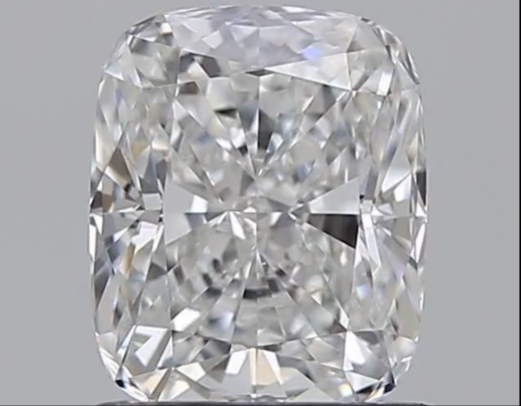 没有保留价 - 1 pcs 钻石  (天然)  - 1.00 ct - 枕形 - F - VVS2 极轻微内含二级 - 美国宝石研究院（GIA） #1.0