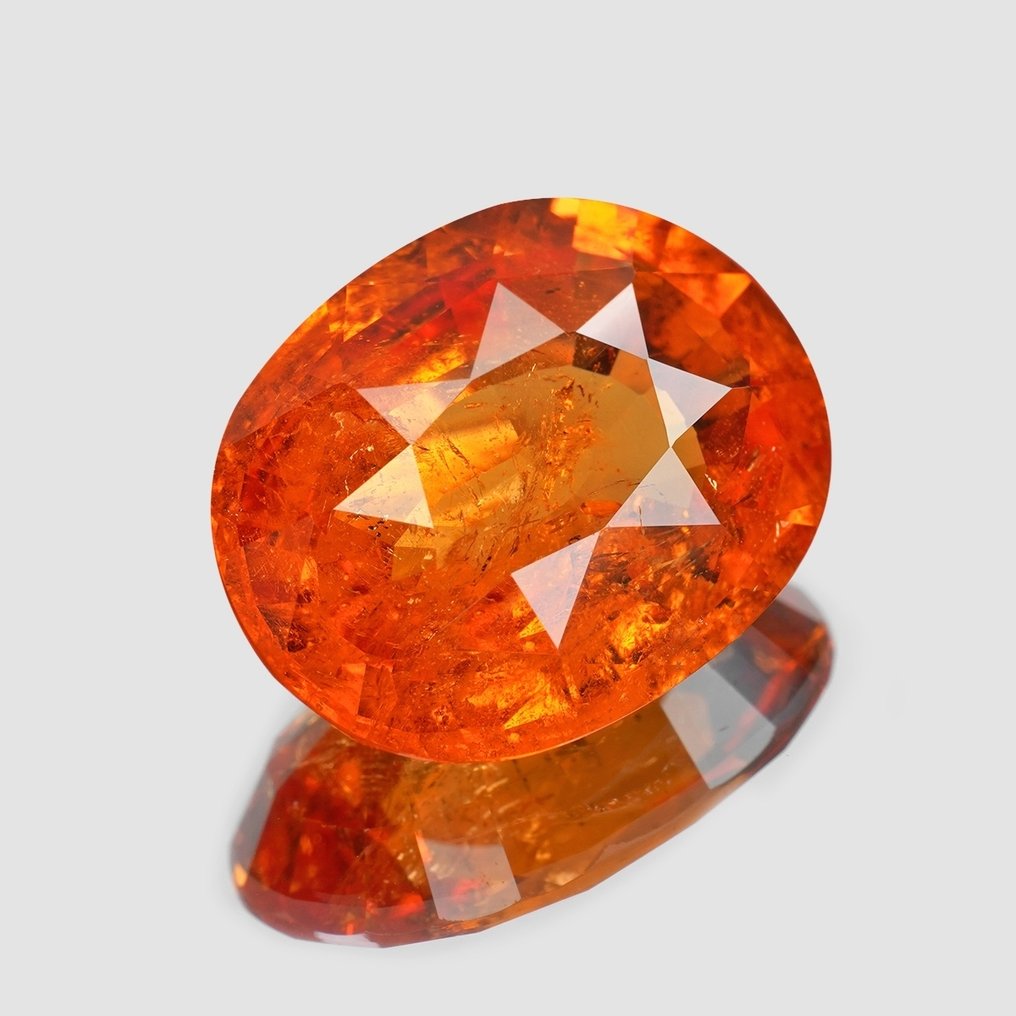 1 pcs  橙色 錳鋁榴石  - 7.02 ct - 國際有色寶石協會 (ICA GemLab) #1.0
