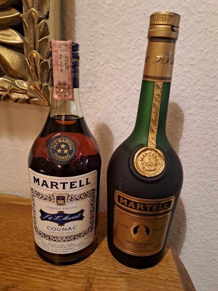 Martell - VSOP Médaillon + 3 Star - b. 1960s, 1980s - 73cl, 70cl #1.0