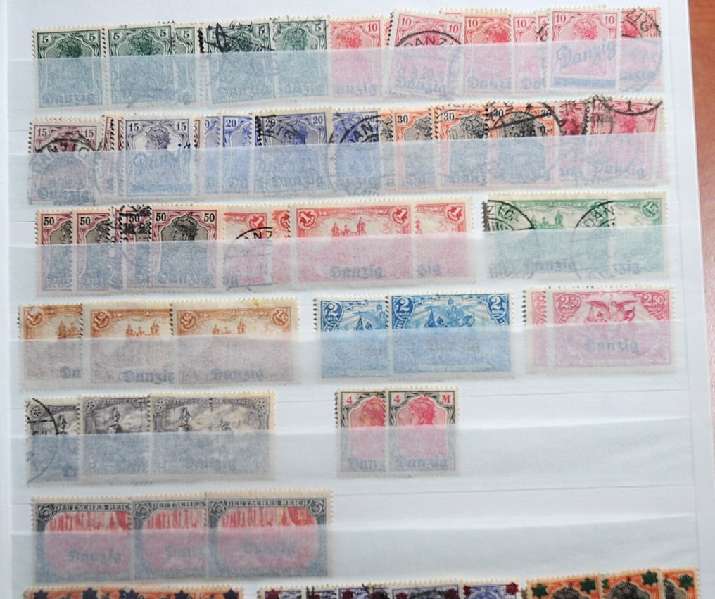 Danzig  - Collection with, among other things, quantities, improvements, and more in a stockbook. #1.0