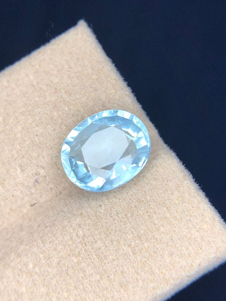 沒有保留價 - 1 pcs  藍色 海藍寶石  - 3.26 ct - 國際有色寶石協會 (ICA GemLab) - 深蓝色水蓝色 #2.1