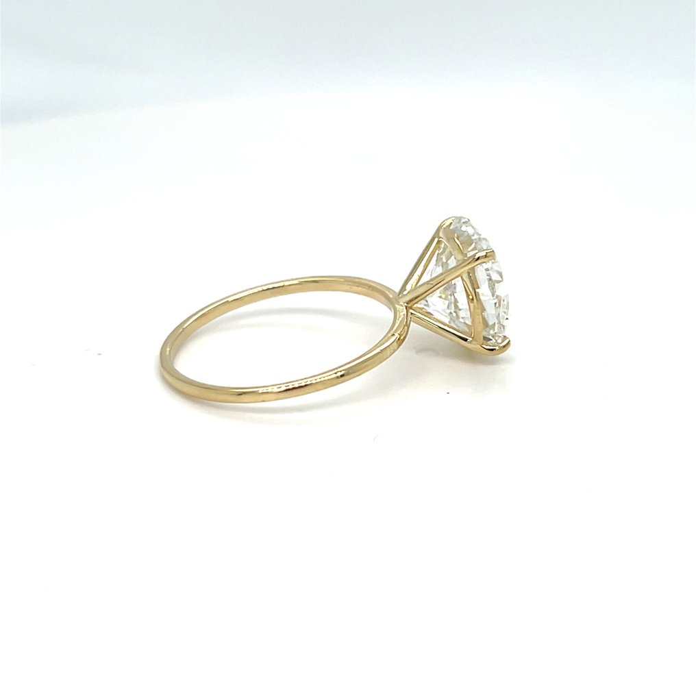 戒指 - 14 克拉 黃金 -  5.01ct. tw. 鉆石 (實驗室培育) #2.1
