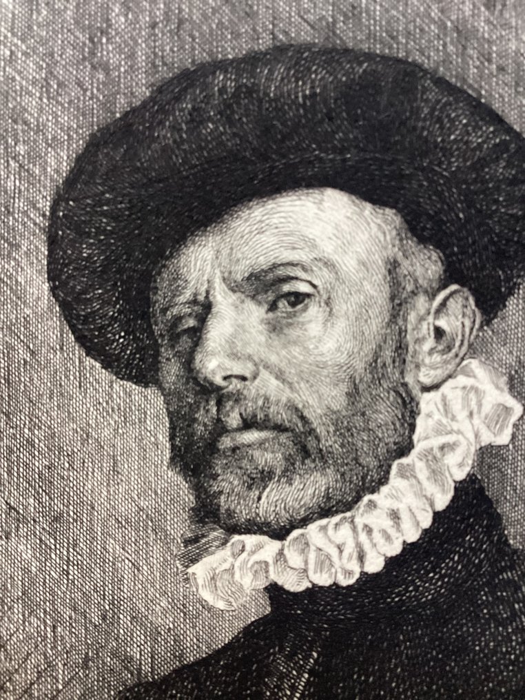 Giovanni Battista Moroni (1520-1578), after, by Augustin Mongin (1843-1911) - Portrait of a man holding a letter, known as 'L'Avvocato' #3.2